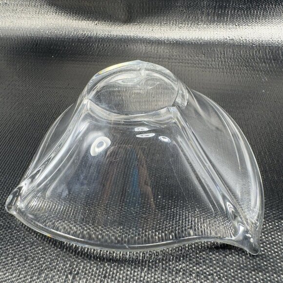 Daum France Clear Glass Crystal Free Form French Glass Dish Bowl Vintage Signed - Picture 13 of 16